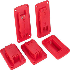 <b>Milwaukee</b> M18V <b>Battery</b> Adapter For Dewalt 20V <b>12V</b> Tools Red Plastic Mount Bracket With Screws - Product Image 3