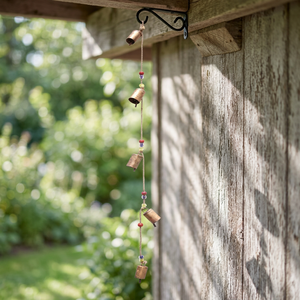 Carillons à vent décoratifs en métal poli avec mini-perles pour Noël, Diwali et les fêtes - Product Image 3