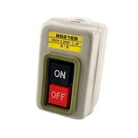 Saklar Tombol Tekan Daya, Cangkang Logam BS216B 500V 2,2 KW 3P 15A ON/OFF