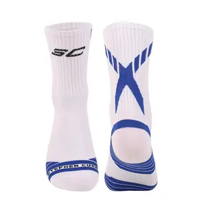 Wholesale Custom Knitted Embroidered Basketball Socks Custom Logo Elite Thickened Sports Socks