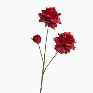 Nueva Decoración Floral Artificial de Seda Exquisita para Salón de Bodas, Rosa de Té Artificial de Tallo Único con Acabado de Pintura al Óleo, Ideal para el Hogar - Product Image 6