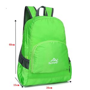 Sac à dos de voyage pliable unisexe léger et portable en polyester imperméable avec fermeture éclair pour la randonnée en plein air (été et printemps) - Product Image 2