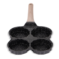 Sartén para Huevos RAF R2548 de 19 cm, 4 en 1, Antiadherente, Multisección, para Desayunos, Huevos, Panqueques, Apta para Todo Tipo de Cocinas