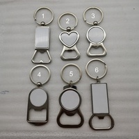 Ouvre-bouteille en métal porte-clés transfert thermique porte-clés sublimation thermique porte-clés matériel vierge bricolage consommables serrure