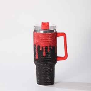 Scary Michael Myer Rhinestone Tumbler W Straw Bloody Jason Mug Halloween Screaming Ghost Cup Vaso de <span class=keywords><strong>diamante</strong></span> de acero inoxidable - Product Image 1