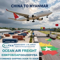 Transitaire maritime et aérien de la Chine vers le Myanmar, livraison porte à porte, agent d'expédition maritime, EXW, FCA, FOB, DDP, DAP, assurance, livraison
