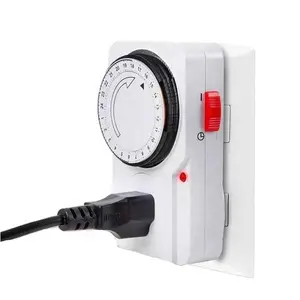 24 Hour Cyclic Timer Switch , Mechanical Timer, Kitchen Timer, Outlet Loop Universal Timing Socket For Lamp Fan String Light