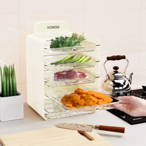 Küche Multifunktions-Seitensc halen platte 5-lagige Hot Pot Zubereitung Tablett Lagerung Obst-und Gemüse teller Geschirr trockner - Product Image 2