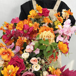 ผ้าปูโต๊ะลายดอกไม้แบบกำหนดเองสำหรับงานแต่งงาน ตกแต่งโต๊ะด้วยดอกไม้ประดิษฐ์เป็นแถวๆ ยาว - Product Image 4