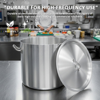 Marmites et casseroles en aluminium pour soupes et bouillons, grande capacité, avec fond composite, pour usage commercial et hôtelier