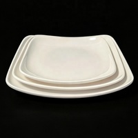 Vaisselle en mélamine incassable personnalisable avec logo, assiettes carrées pour la restauration commerciale, mariages, fêtes et restaurants – Direct Usine