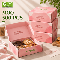 Boîte à biscuits en papier alimentaire personnalisée de qualité supérieure avec logo, boîte cadeau pliable pour pâtisserie, emballage pour dessert, gâteau, biscuits