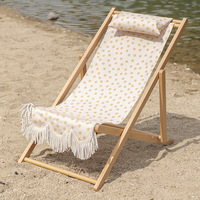 Chaise de plage en bambou moderne et confortable, pliable et portable, pour balcon, vacances, camping, stock d'usine