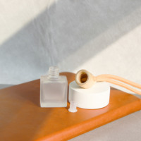 Nouvelles Bouteilles de Parfum Vide de 10 ML pour Voiture, Désodorisant et Diffuseur d'Air, à Suspendre, Givrées ou Transparentes, avec Bouchon en Bois Couleurs Assorties