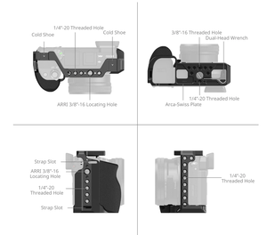 เคสกล้อง Small Rig 3164B พร้อมที่จับซิลิโคนสำหรับ <span class=keywords><strong>Sony</strong></span> <span class=keywords><strong>A6100</strong></span> / A6300 / A6400 - Product Image 4