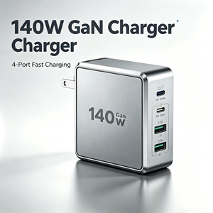 Chargeur d'ordinateur portable GaN 140W, charge rapide, station de bureau 4 ports USB C USB A PD100W, adaptateur secteur, chargeur rapide pour MacBook iPhone - Product Image 1