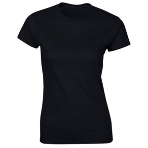 T-<span class=keywords><strong>shirt</strong></span> décontracté pour <span class=keywords><strong>femme</strong></span>, col rond, <span class=keywords><strong>100</strong></span> % <span class=keywords><strong>coton</strong></span>, 180 g/m², uni, manches courtes, personnalisable avec logo OEM, vierge - Product Image 2