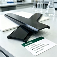 Feuille d'isolation thermique en nylon en forme de C, anti-abrasion, PA66GF25, écologique, noire, pour les entrées de bâtiments à fort trafic