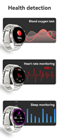 TM9 1,43 Pouces AMOLED Suivi Santé & Fitness Montre Intelligente Tendance avec Connectivité 4G et Carte SIM