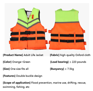 Chaleco Salvavidas Reflectante de Tela Oxford con Espuma de Flotabilidad de 80N para Control de Inundaciones, Natación, Navegación, Pesca <span class=keywords><strong>en</strong></span> <span class=keywords><strong>el</strong></span> <span class=keywords><strong>Mar</strong></span> y <span class=keywords><strong>Rescate</strong></span> - Product Image 4