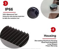 Lumière de parking LED 140LM/W 100-277V avec capteur photocellule, étanche IP66, pour extérieur, montage mural ou sur poteau