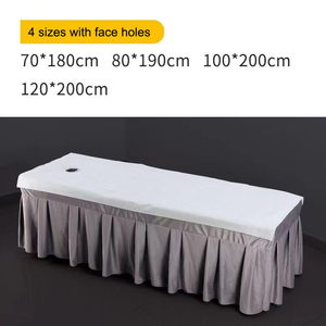 Perlengkapan medis penutup tempat tidur sekali pakai katun karet linen set seprai Rumah Sakit sekali pakai murah - Product Image 3