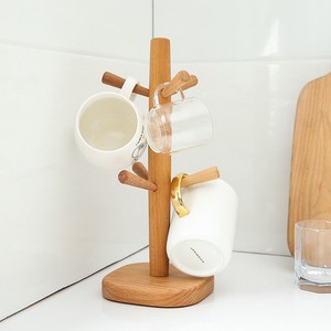 Wooden Cup Holder <b>Tree</b> Shaped 3 Tier Mug Drainer <b>Stand</b> For Kitchen Countertop - Product Image 1