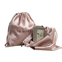 Sacs cadeaux personnalisés de luxe en satin et velours écologiques, imprimés en sérigraphie, avec cordon de serrage, recyclables, pour le rangement de bracelets en voyage