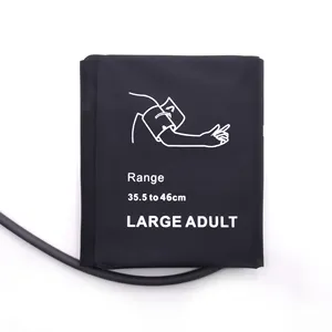 Manufacturer Reusable Nylon Large Adult Single tube blood pressure without bladder NIBP cuff ,35.5-46cm