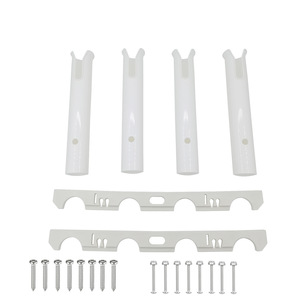 Support de canne à pêche télescopique à 4 tubes en PP blanc pour équipement de pêche en bateau - Product Image 2