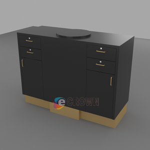 Custom Dressing Kiosk Counter Luxury Perfumery Display Stand Cabinet Fragrance Retail <strong>Kioskping</strong> Mall Makeup Barber Kiosk OEM - Product Image 4