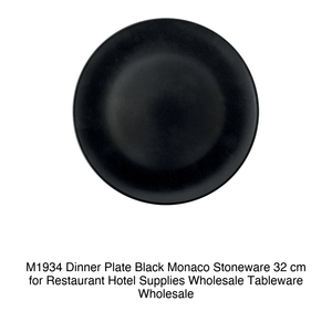 Plato de Cena M1934 Negro Monaco de Gres de 32 cm para Restaurante, Hotel, Suministros al por Mayor, Vajilla al por Mayor - Product Image 2