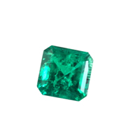 Émeraude colombienne hydrothermale de laboratoire avec inclusions, pierre précieuse en vrac pour la fabrication de bijoux, taille Asscher 11*11mm, haute qualité, directement de l'usine