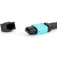 Kabel Fiber Optik MPO OM4 OM3 Multimode MPO Female Ke Female Trunk Cable 12 Fiber FTTH