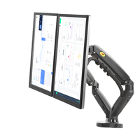 Support de bureau double pour moniteur Bras de moniteur à mouvement complet pour écrans de 17 à 27 pouces 4.4 ~ 19.8lbs Charge par écran F160 Produits en stock