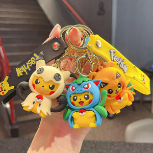 Porte-clés en PVC déguisé Pokémon, créatif, dessin animé Pokémon, poupée mignonne, pendentif pour sac, petit cadeau, modèle en gros - Product Image 3