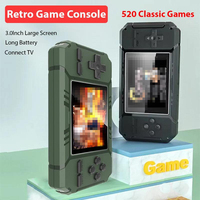 Console de jeu S8 Écran LCD HD de 3,0 pouces Lecteur de jeu portable intégré 520 jeux Mini consoles de jeu rétro portables