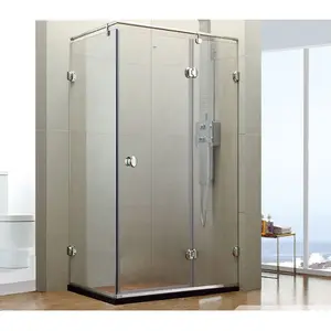 Salle de douche, en verre trempé intérieur, acrylique Aluminium, vente à chaud,