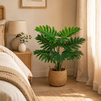 Arbre artificiel Philodendron de 90 cm en PE, aspect naturel, durable, écologique, résistant aux UV, ignifuge, moderne, pour intérieur