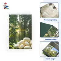 Brochure personnalisée de haute qualité avec reliure agrafée, impression numérique sur papier kraft/revêtu, logo personnalisé, couleur CMJN