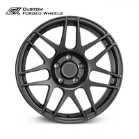 Jantes de Drag Racing 17x10 18x10 5x114.3 5x120 5x120.65 Noir Satiné à Rayons Divisés Forgées Haute Performance pour Mustang Camaro Corvette