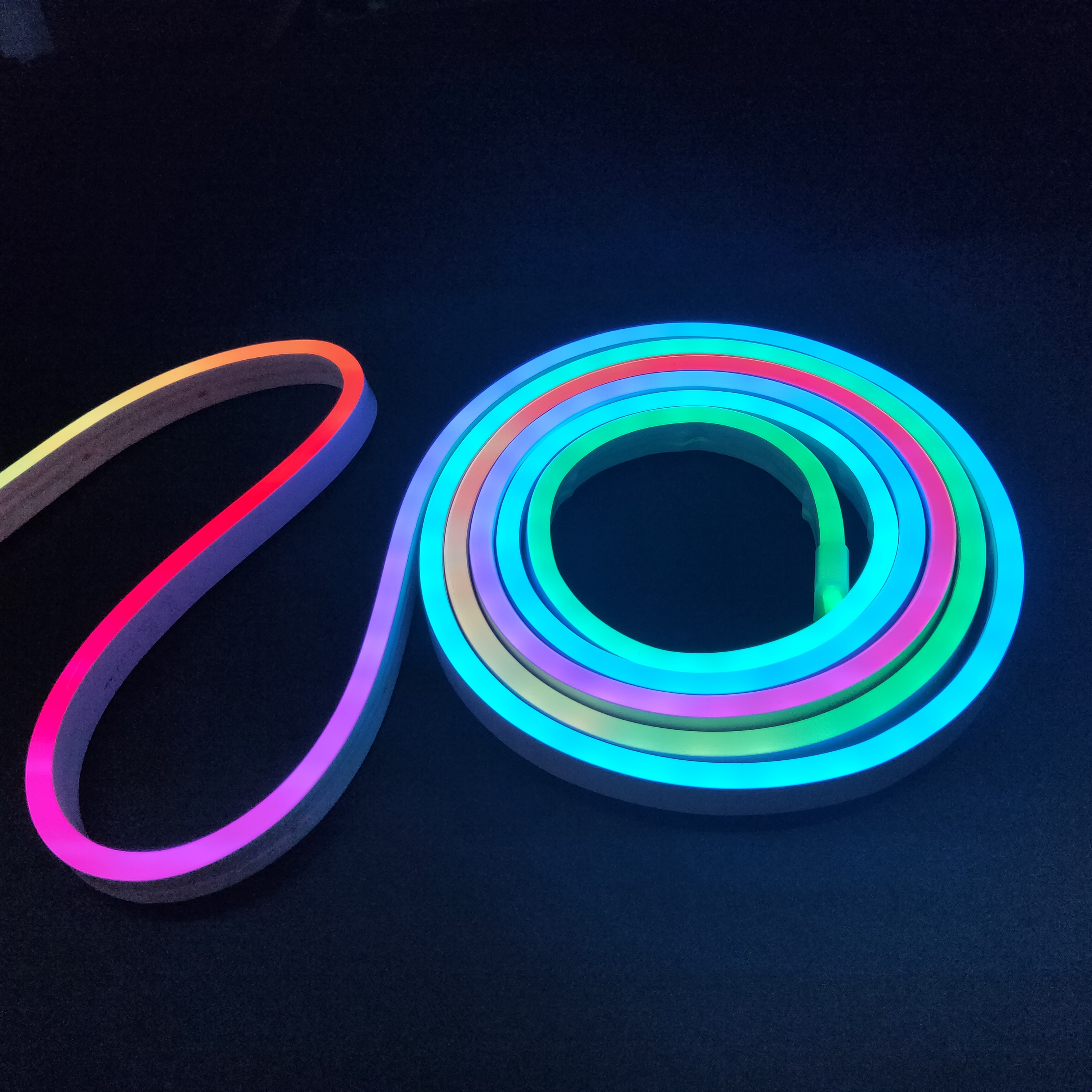 12V многоцветная светодиодная rgb Освещение электронные табло Гибкая светодиодная неоновая лампа