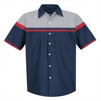 Camisa de Trabajo de Algodón Personalizada para Hombre, Manga Corta, Uniforme Industrial, Antiencogimiento, Ropa de Trabajo para Taller de Reparación de Automóviles, Duradera, ODM, Seda