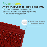 Clavier sans Fil Bluetooth Rétroéclairé avec Pavé Tactile, Compatible Surface Pro 4 5 Go 1, Nouveau, pour Voyages d'Affaires