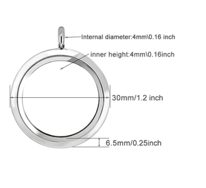 Bán Sỉ Thời Trang Ốc Vít Xoắn Trơn Bằng Hợp Kim 30Mm Mặt Dây Chuyền Nổi Ký Ức Bằng Thủy Tinh Cho Mặt Dây Chuyền Hạt Charm Ngọc Trai - Product Image 1