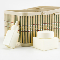 Nouvelle bouteille/pot cosmétique en verre rectangulaire personnalisée populaire de 50 g 30 ml pour lotion/crème de luxe