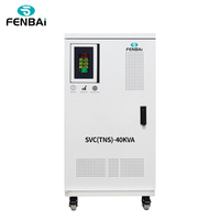Stabilisateur de tension triphasé à bobine en cuivre pur 40 kVA 380 V 400 V 415 V Régulateur de tension automatique AVR avec affichage LED