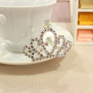 Peigne à cheveux couronne en alliage de strass, couleurs mélangées, accessoire de mariée pour mariage - Product Image 3