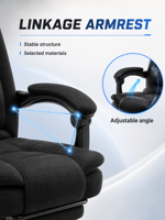 Fauteuil pivotant inclinable ergonomique en cuir de luxe avec accoudoirs réglables, design européen, vérin à gaz à 2 positions