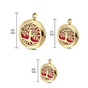 Difusor de Aceite Esencial de Rosa con Colgante |   Collar con Medallón de Aromaterapia de Acero Inoxidable Chapado en Oro Rosa PVD |   Difusor de Aromas con Joyería - Product Image 6